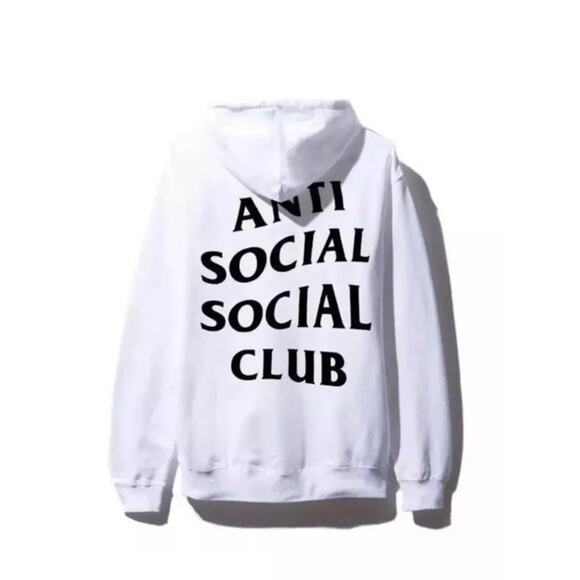 Anti-Social Social Club White Cigarette Pullover Hoodie Men’s Size XL - Picture 2 of 4